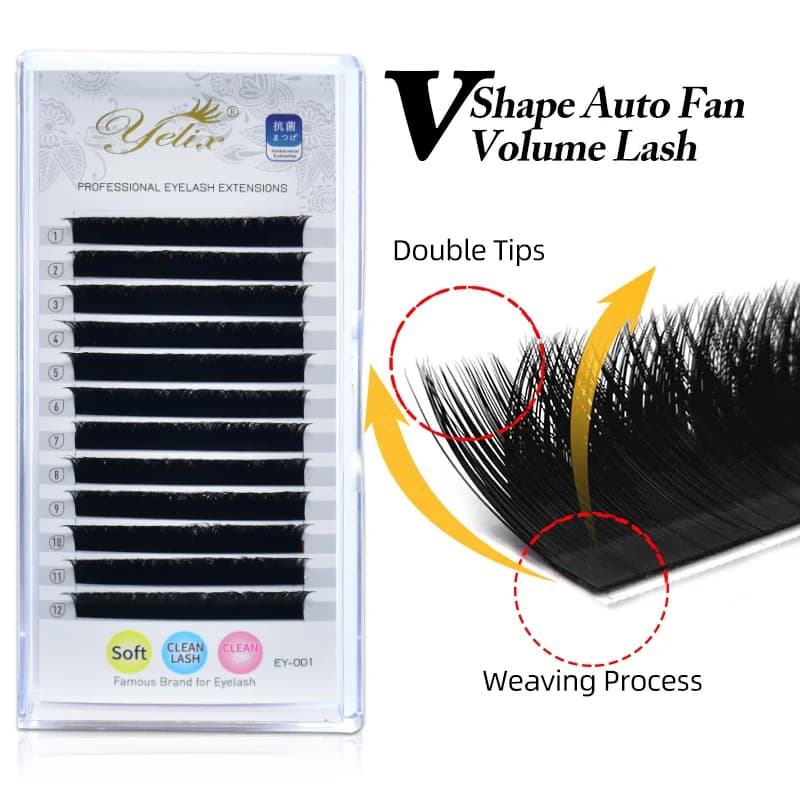 V Shape Auto-Fan prémiové individuální řasové příčesky