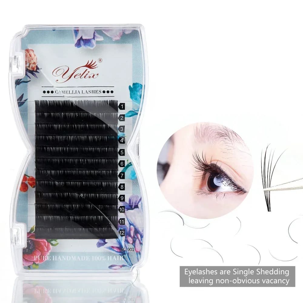 Camellia individuální umělé řasy pro prodlužování s různou délkou