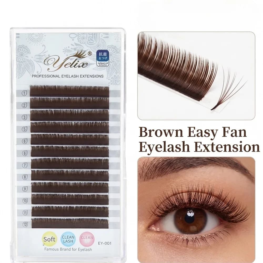 Tmavě hnědé objemové řasy Easy Bloom