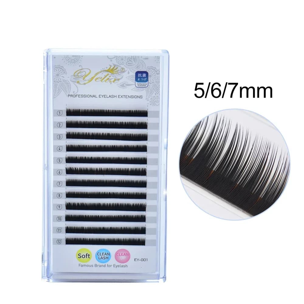 Krátké spodní řasy pro prodlužování 6-8mm
