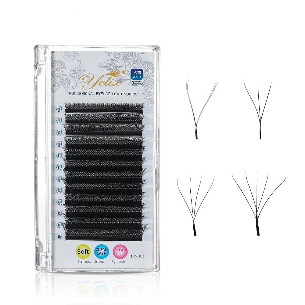 Předpřipravené vějířky řas W Shape Bloom 2D-5D