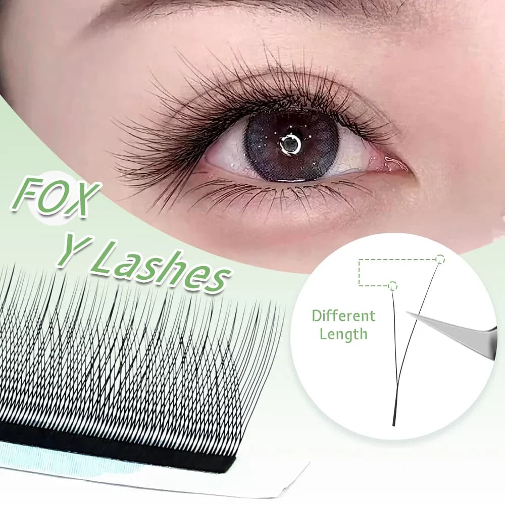 Fox Eye 1D Y tvar předtvarované objemové vějířky 8-13 mm