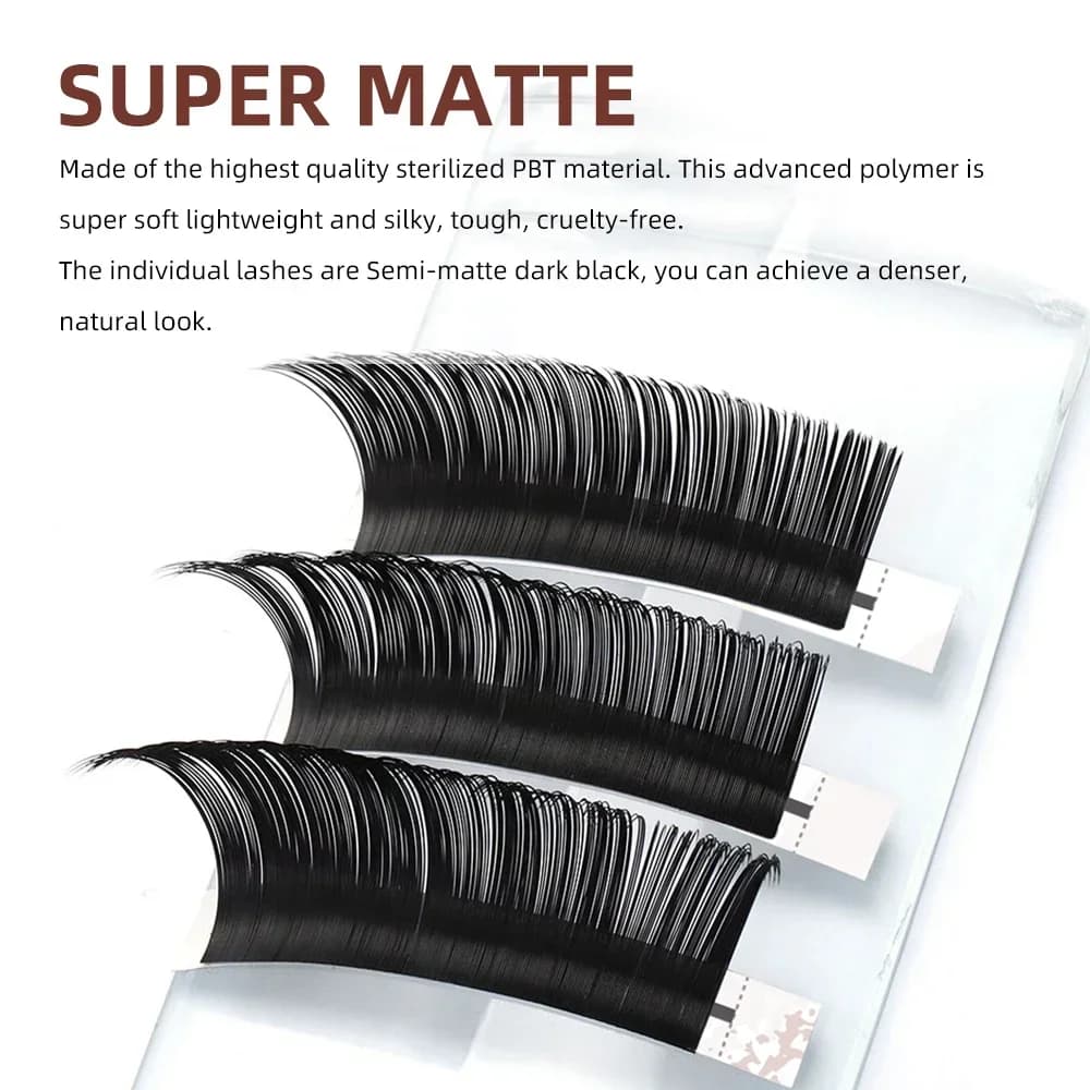 Super Matte klasické individuální řasové prodloužení 0.18mm