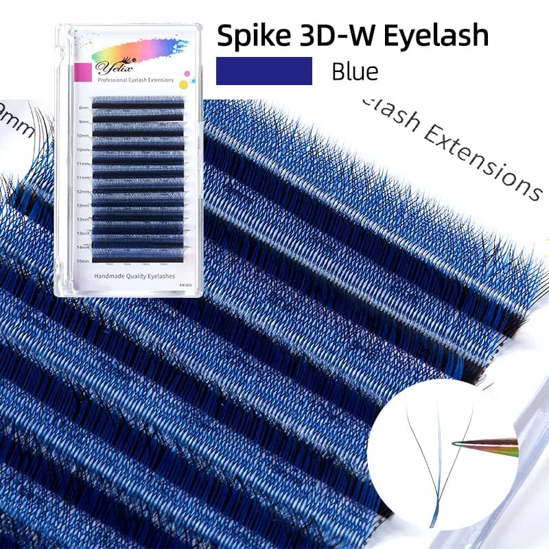 Černé a fialové řasy 3D-W s hroty, objemné
