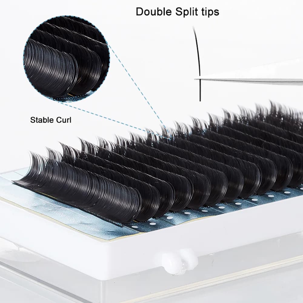 Ploché oválné řasové prodloužení Air Flat D+ Curl